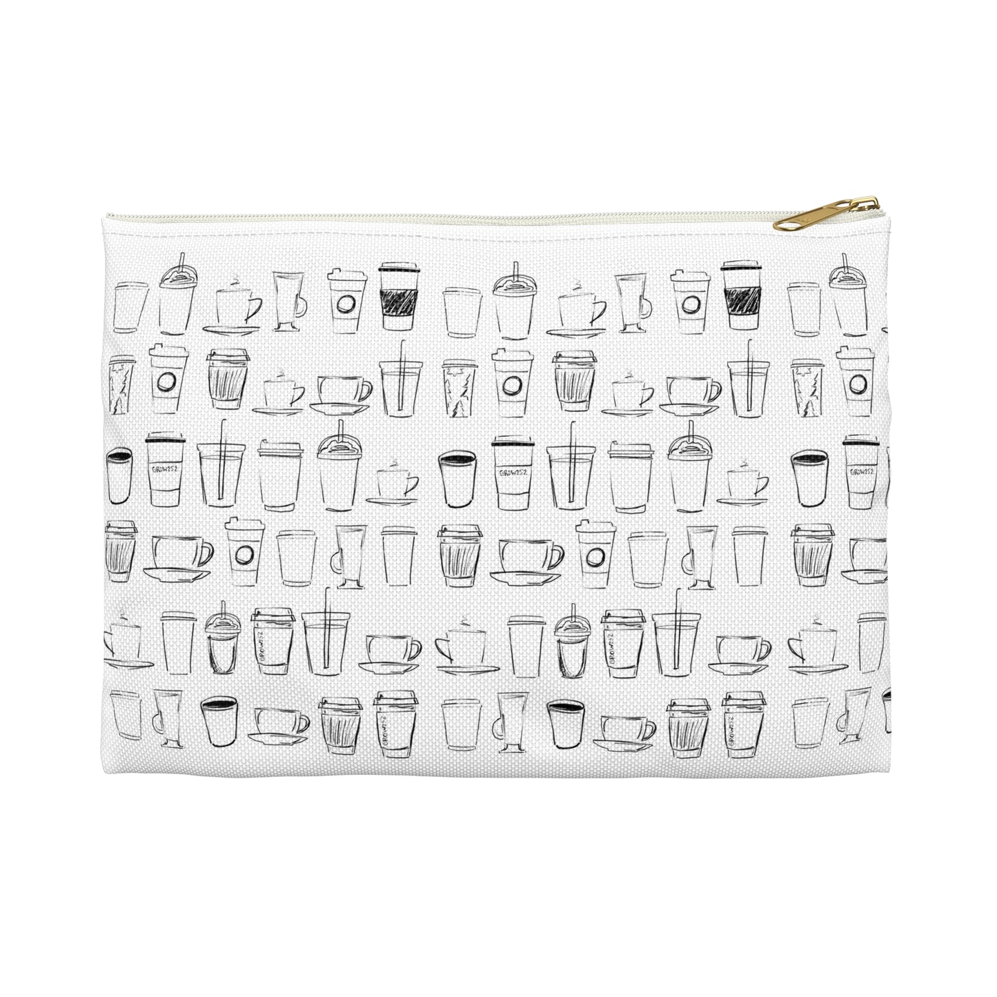 Coffee cups illustration, Accessory Pouch