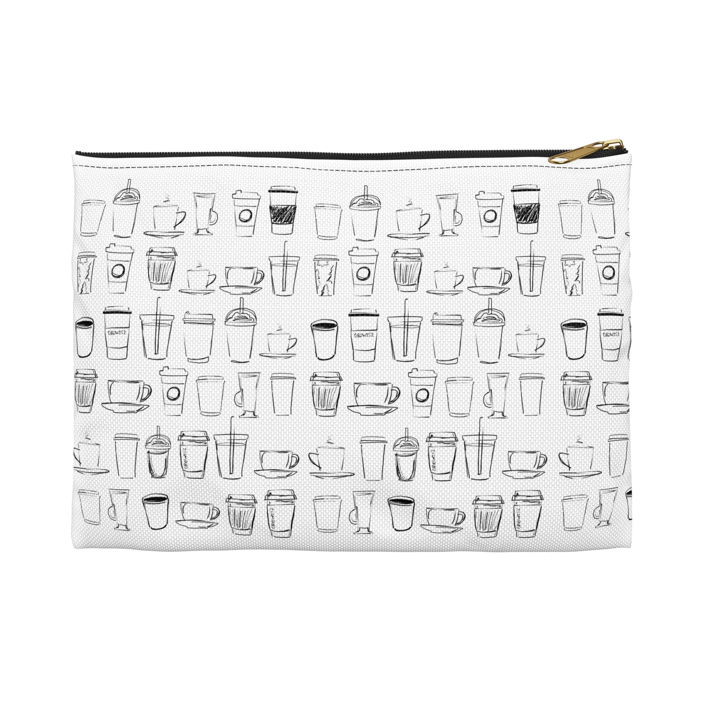 Coffee cups illustration, Accessory Pouch