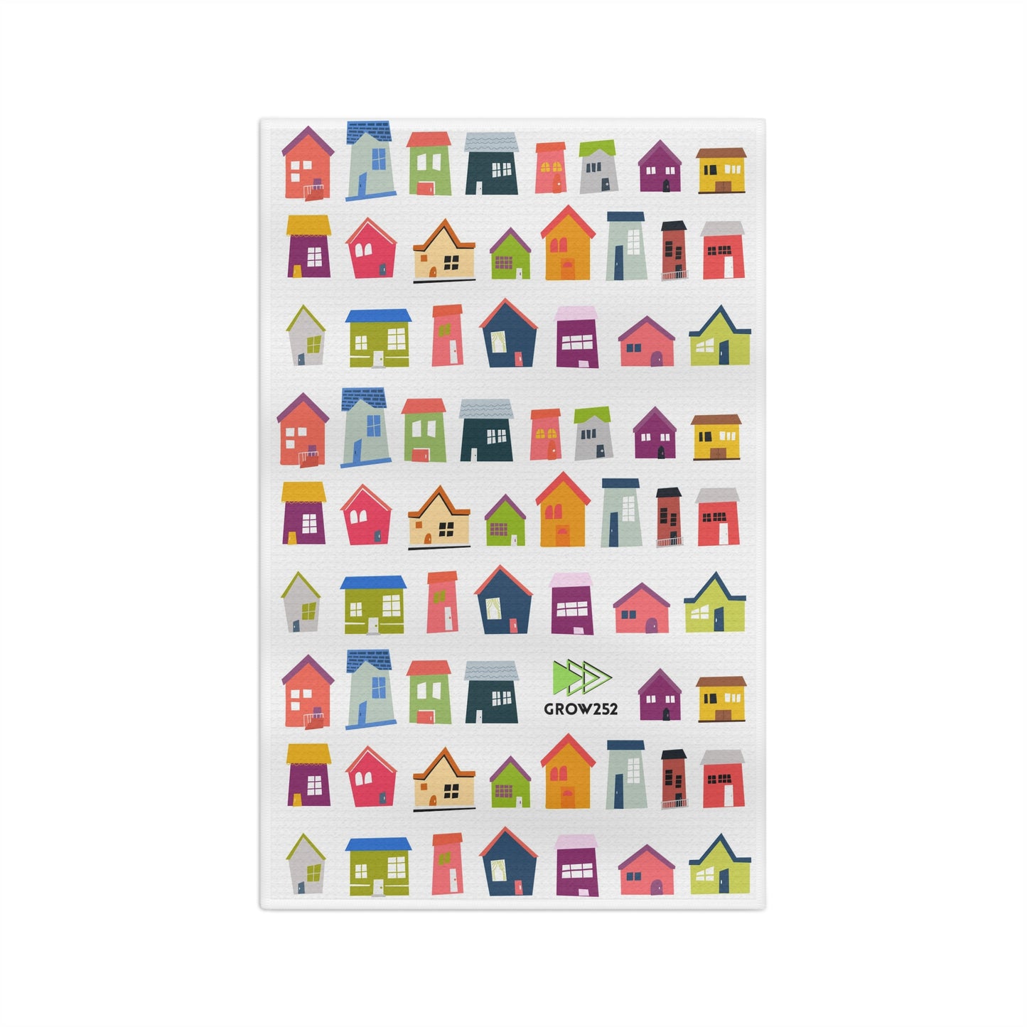 House Illustration, Microfiber Tea Towel