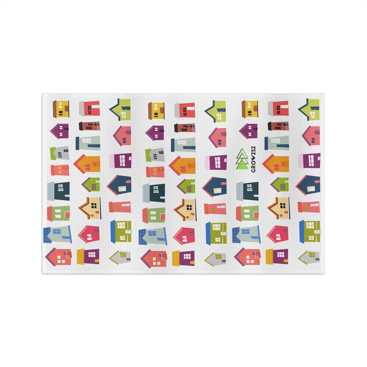 House Illustration, Microfiber Tea Towel