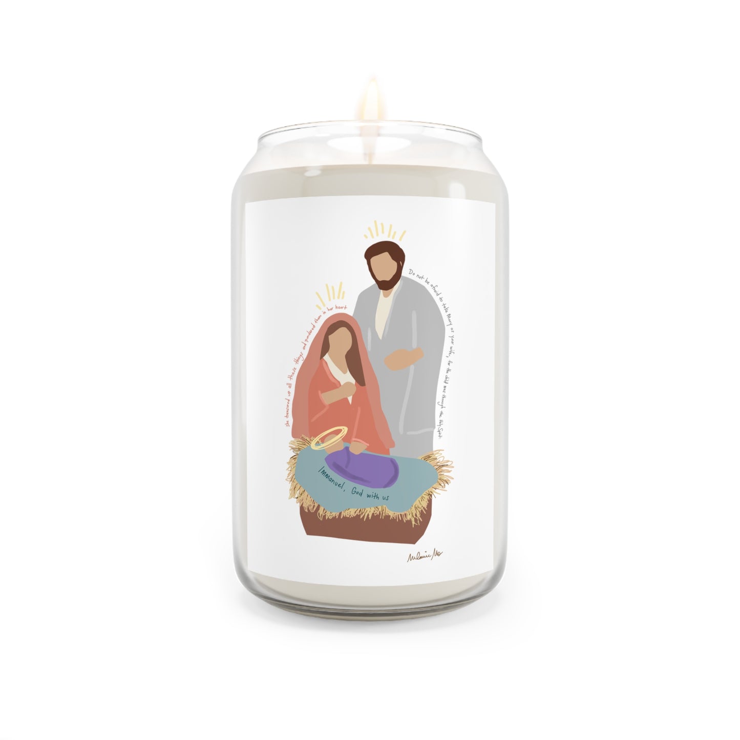 Nativity Soy Candle — 13.75 oz Scented Christmas Candle
