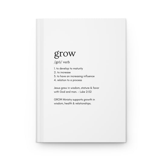 Grow Definition. Hardcover Journal Matte