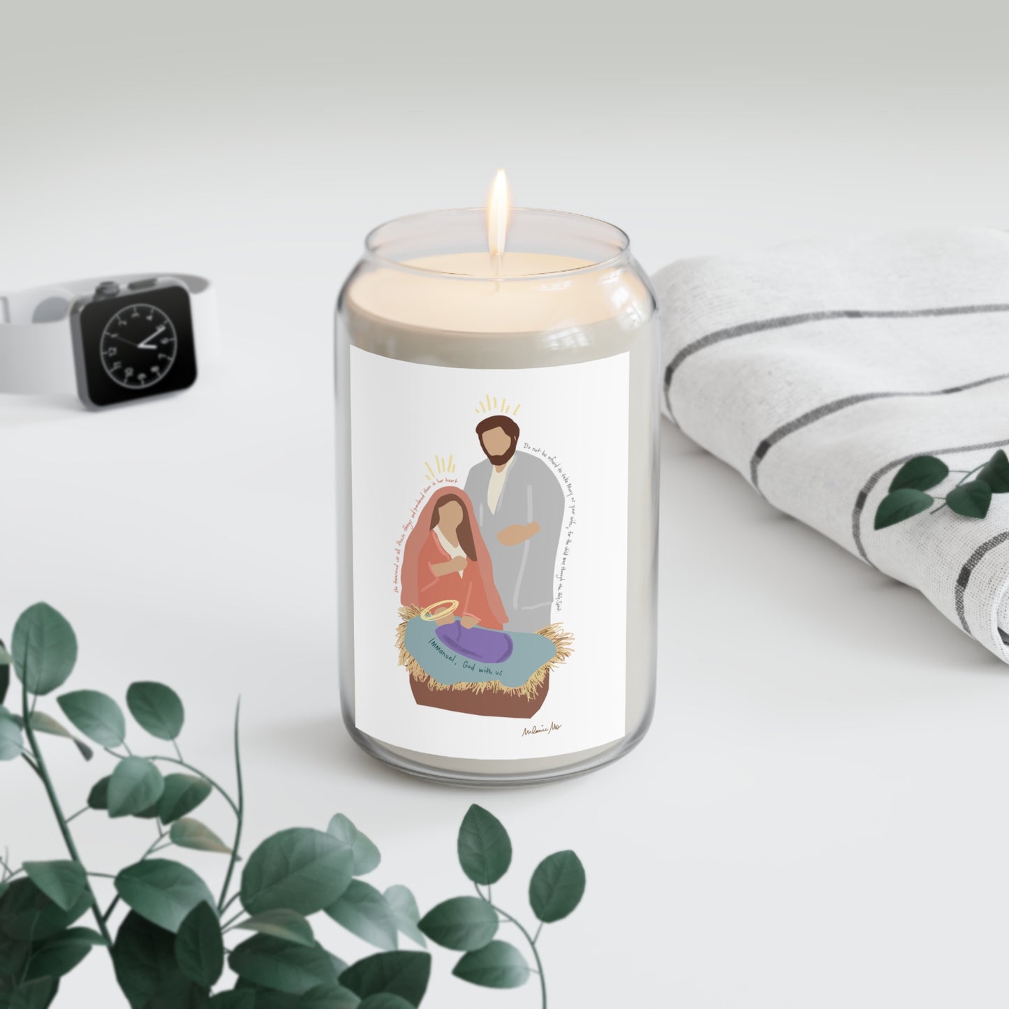Nativity Soy Candle — 13.75 oz Scented Christmas Candle